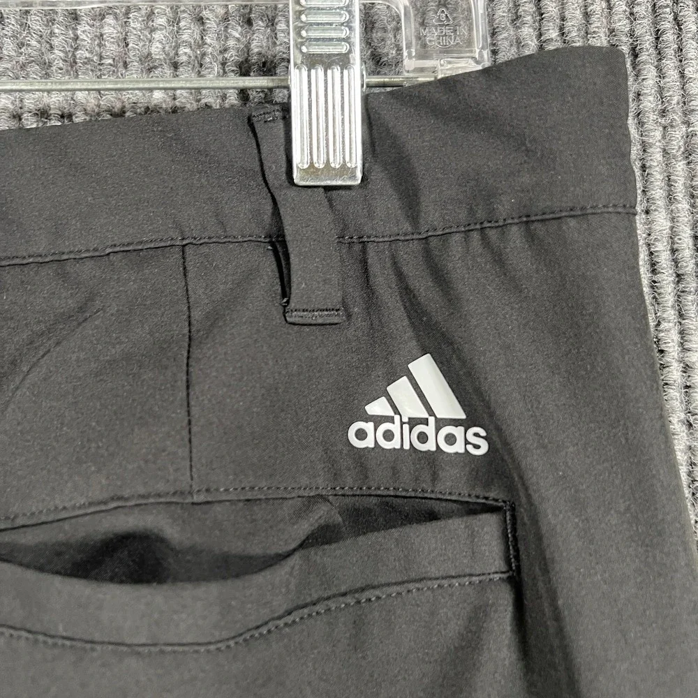 Adidas Pants Mens 34x32 Black Chino Golf‎ Outdoor Casual Lightweight Stretch